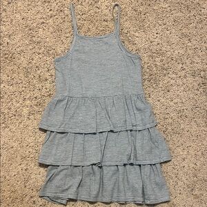 Harper Canyon Gray Ruffle Tiered Sleeveless Dress